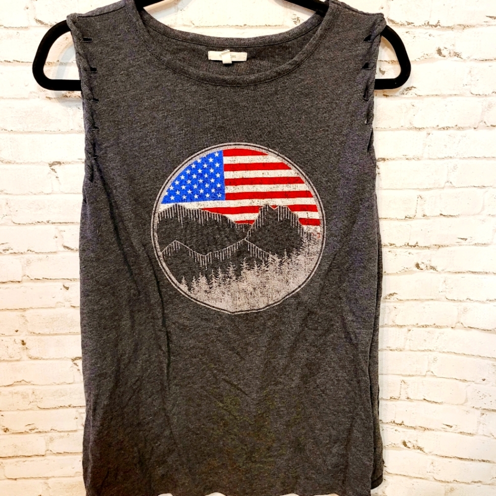 Rocky Mountain Flag Graphic Tank Top